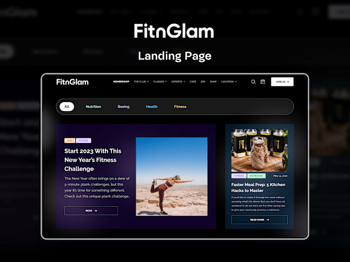 Cover image for Landing Page For FitNGlam