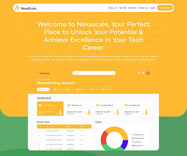 Cover image for NexaScale E-learning Landing Page :: Behance
