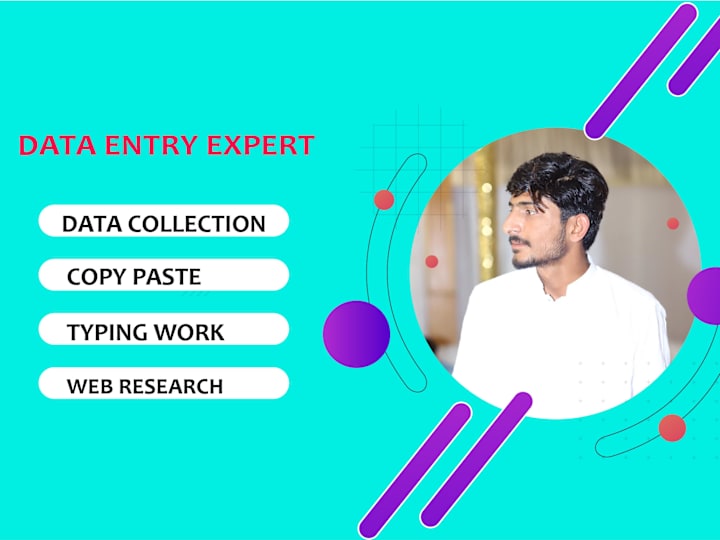 Cover image for I will do data entry, web Research and typing work 