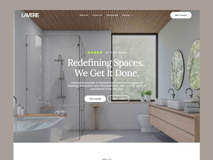 Cover image for Lavere landing page