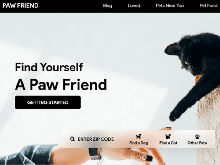 Cover image for Paw Friend Customized Website design