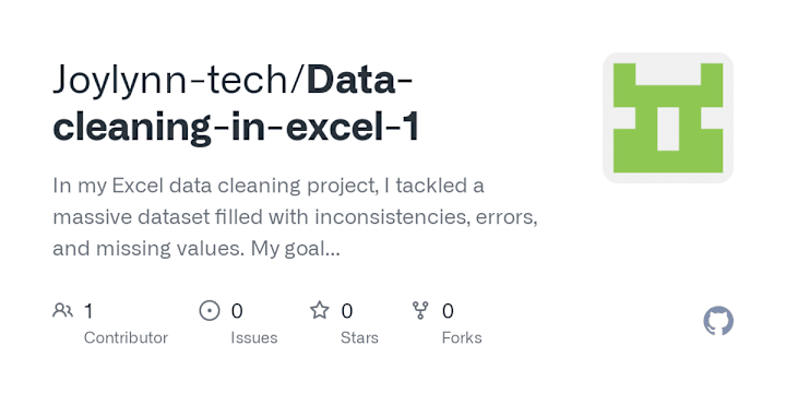 Cover image for Joylynn-tech/Data-cleaning-in-excel-1