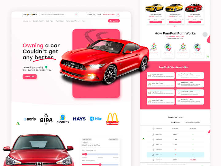 Cover image for Rent a Car Website | UX UI Designer