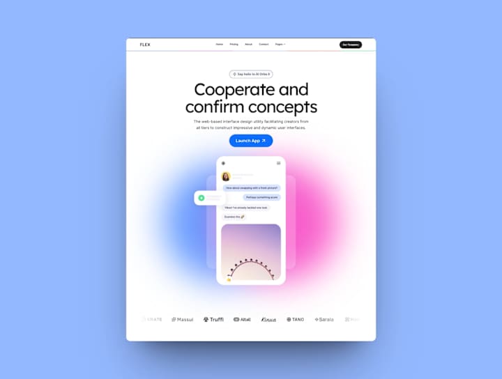 Cover image for FLEX -SaaS Landing Page