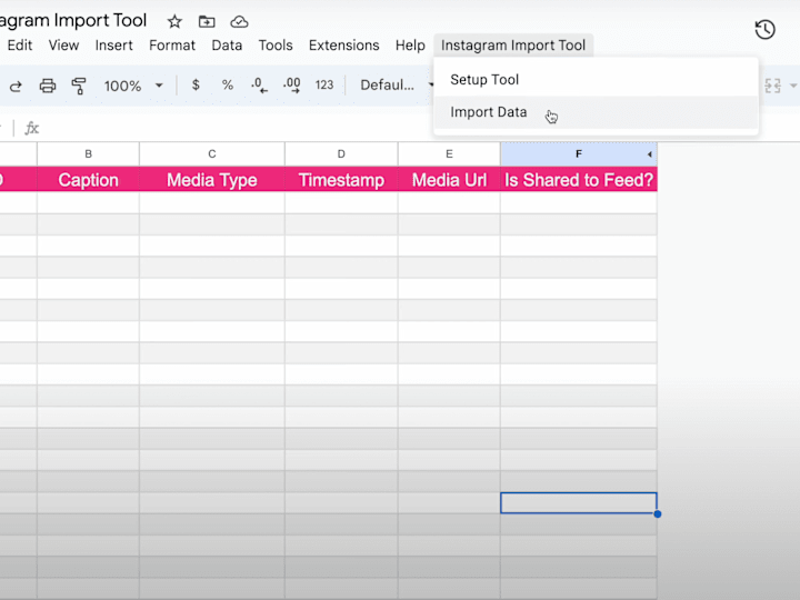 Cover image for Instagram Post Data Import Tool for Google Sheets Automation