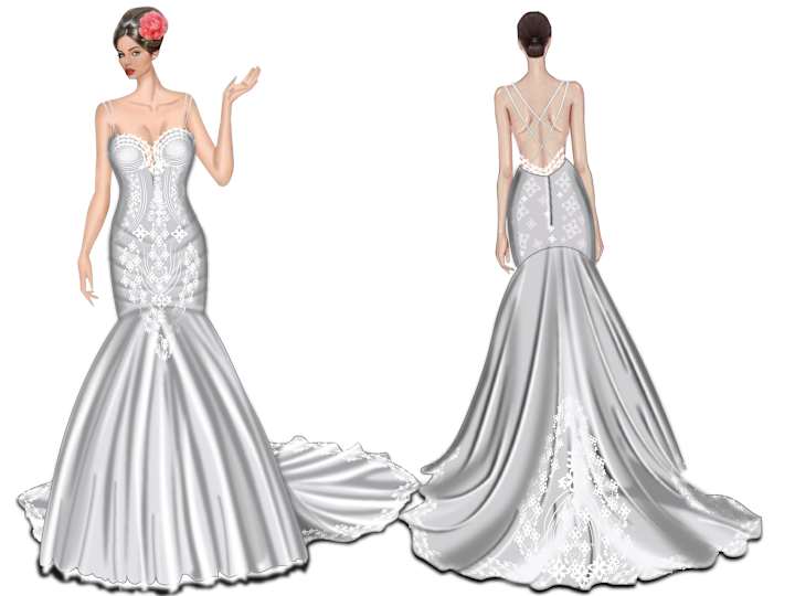 Cover image for Fashionable dress, bridal dress and wedding dress