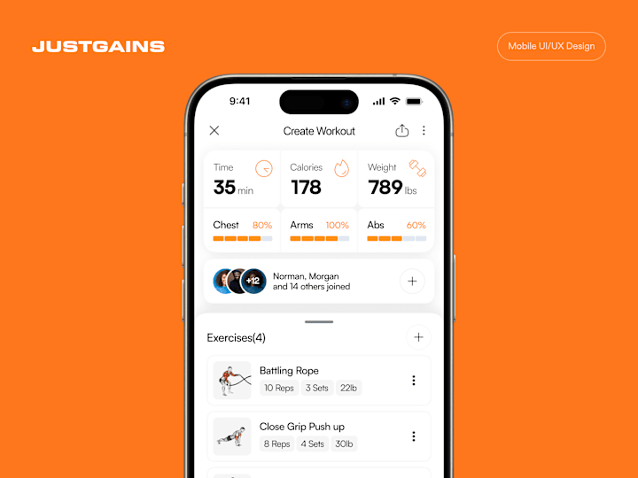 Cover image for Justgains | Mobile App Design