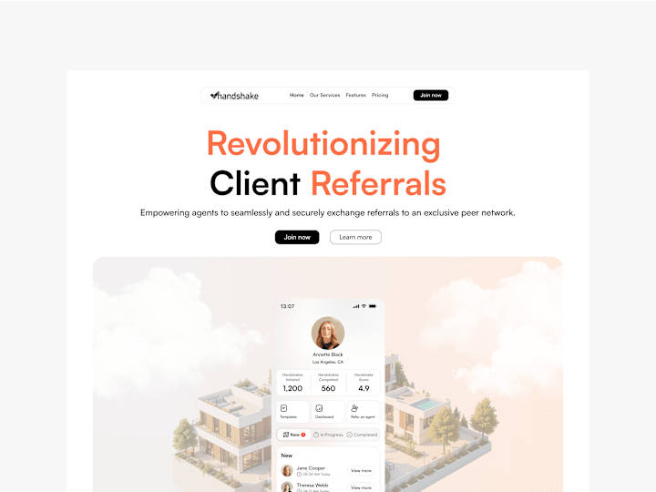 Cover image for Handshake – AI-Powered App for Smarter Client Referrals