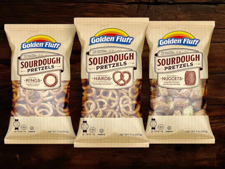 Cover image for Sourdough Pretzels Snack Packaging Design