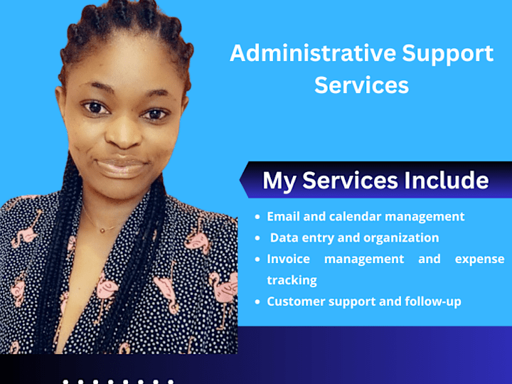 Cover image for Administrative support services - I help you remain organized.