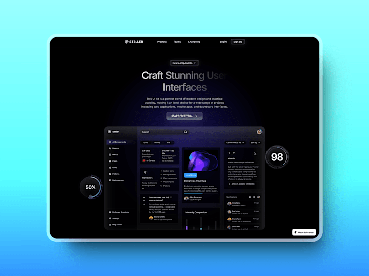 Cover image for SaaS Landing Page Sample – Framer Expert | UI/UX Designer