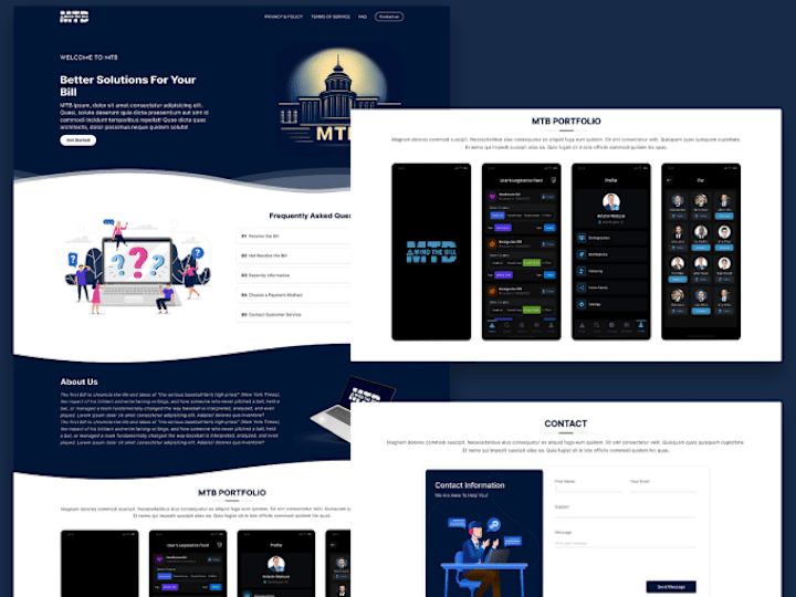 Cover image for MTB Web Landing Page Design