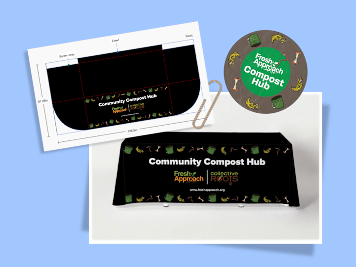 Cover image for 🍌 Community Compost Hub | Tablecloth & Sticker Design