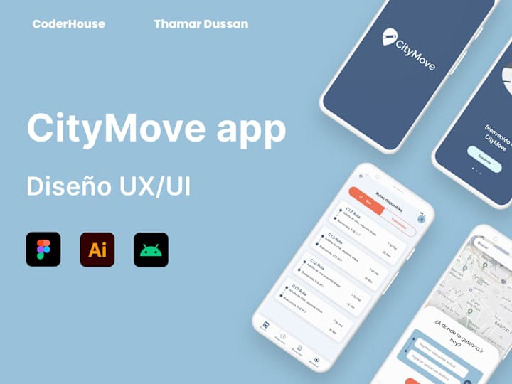 Cover image for CityMove App | UX/UI project on Behance