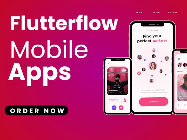 Cover image for flutterflow app design and development
