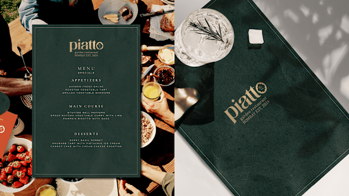 Cover image for Piatto – Elegant Branding for a Luxury Garden Restaurant