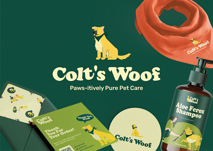 Cover image for Colt's Woof - Pet Care Brand Identity & Packaging 