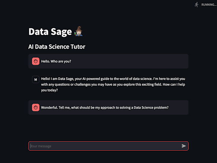 Cover image for Data Sage Chatbot- AI Data Science Tutor