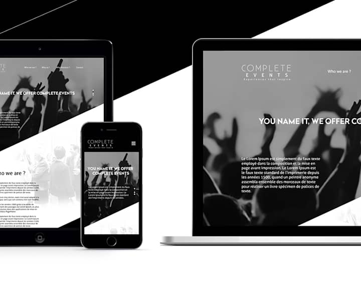 Cover image for Web design for Complete Events Agency 