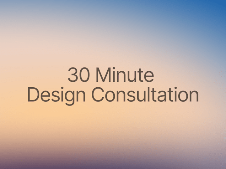 Cover image for 30 Minute Design Consultation