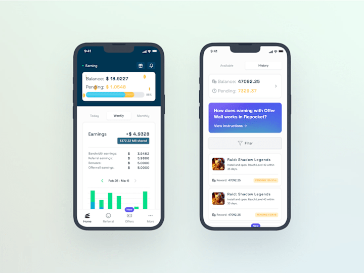 Cover image for UI Design for Internet Sharing App