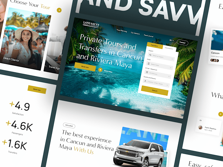 Cover image for LandSavy Travel Agency Landing Page UX UI DESIGNER