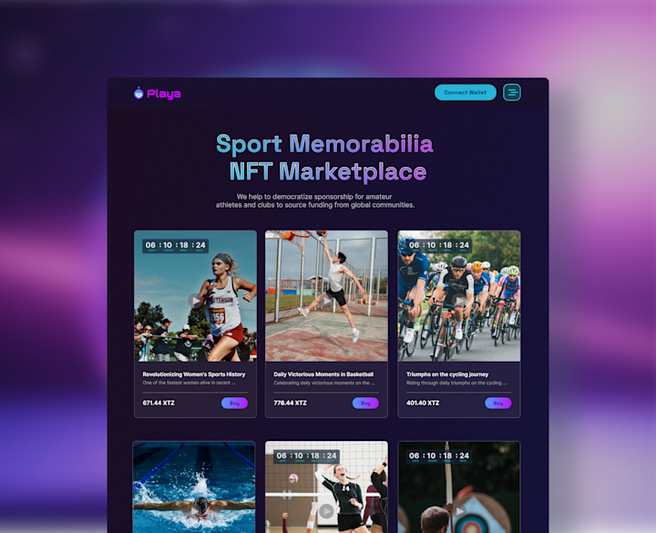 Cover image for Sport NFT Marketplace - WebApp UI UX + Design System