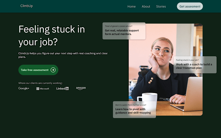 Cover image for ClimbUp - Landing Page