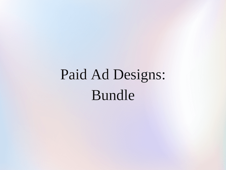 Cover image for Paid Ad Design: Bundle