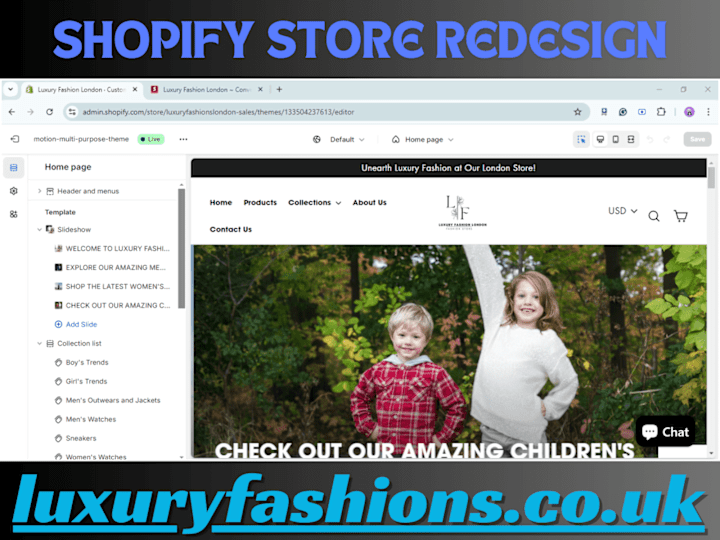 Cover image for Shopify Store Redesign