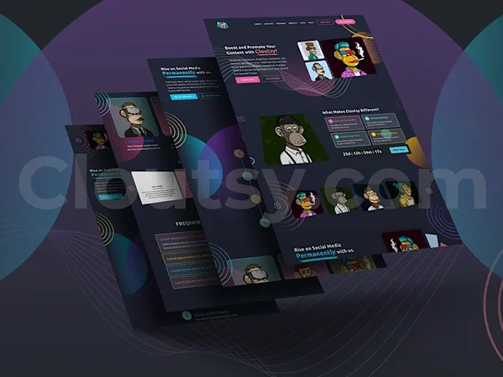 Cover image for Cloutsy NFT Website Landing Page