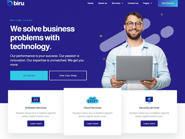 Cover image for Webflow design project, Biru.com