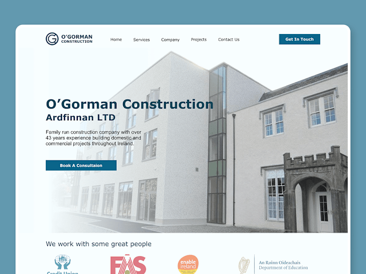 Cover image for Construction Company Website Design and Development