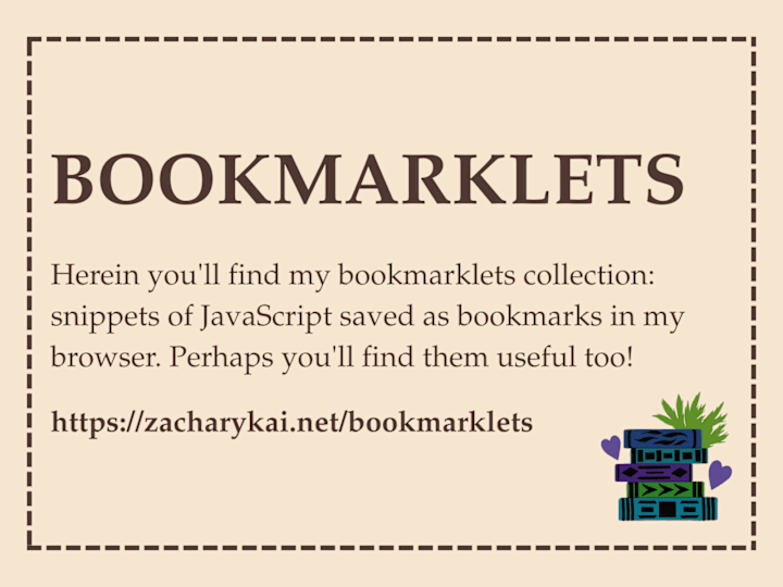 Cover image for Bookmarklets