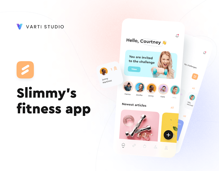 Cover image for UI/UX design for Slimmy's Fitness App