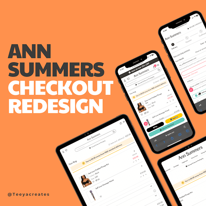 Cover image for E-commerce UX Overhaul for Ann Summers Checkout 