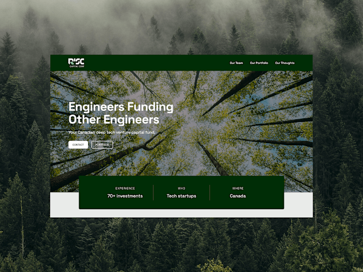 Cover image for Website design for a VC firm