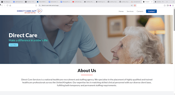 Cover image for Direct Care Services Website Development
