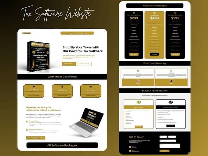 Cover image for Tax Software Website