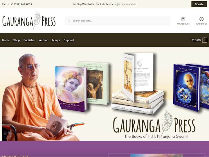 Cover image for Gauranga Press Online Book Store | Woocommerce, Wordpress