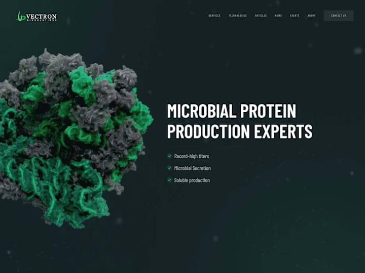 Cover image for Vectron Biosolutions - Microbial Protein Production Experts