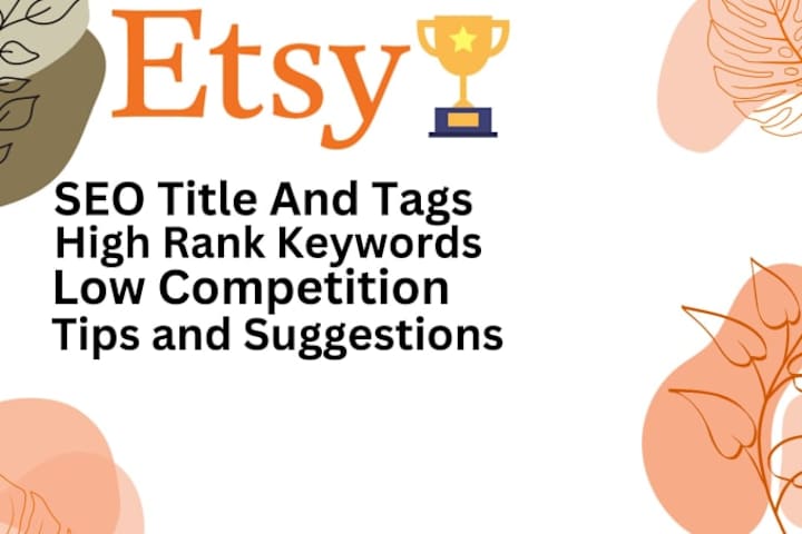 Cover image for I will do SEO of etsy titles and tags