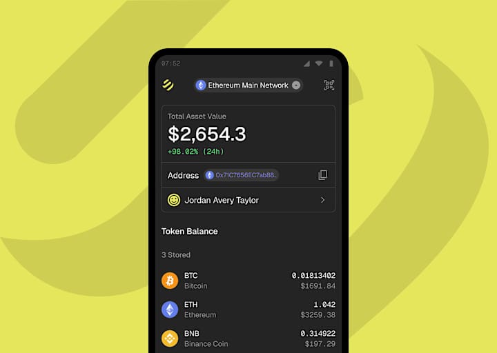 Cover image for Springten - Ethereum Cryptocurrency Wallet :: Behance