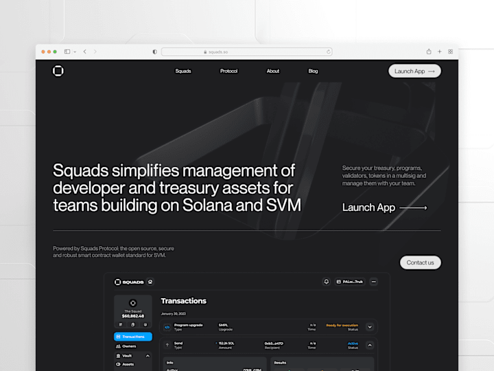 Cover image for Squads — SaaS/Finance (Website)