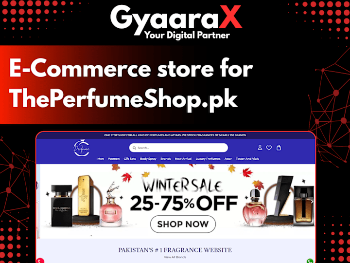Cover image for Full-Stack Development of ThePerfumeShop.pk E-Commerce Store