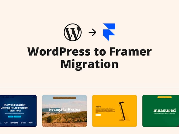 Cover image for WordPress to Framer migration