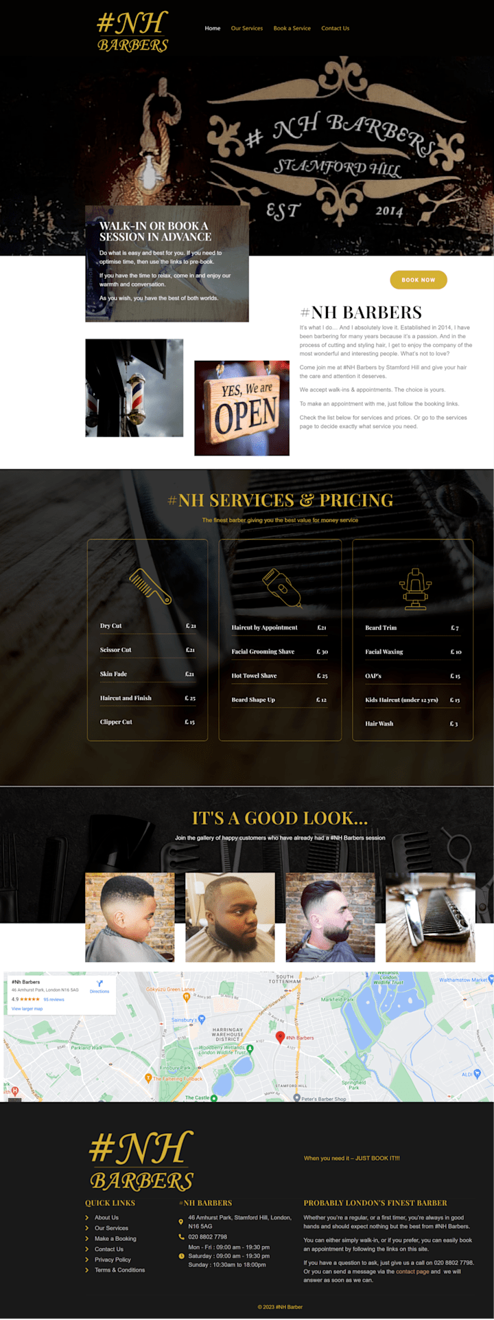 Cover image for Appointment Booking Website Development for NHBarber Barber Shop