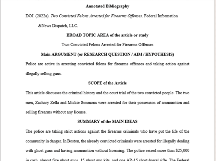 Cover image for Annotated Bibliography