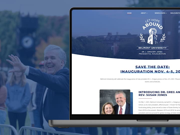 Cover image for Belmont University President Inauguration | Website