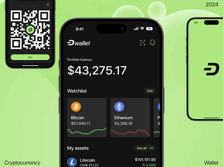 Cover image for DWallet I Cryptocurrency wallet I UX/UI Case Study